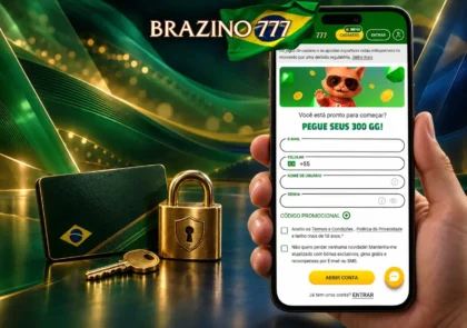 Etapas de criação da conta Brazino777 e opções de acesso